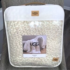 UGG Delphine Throw Blanket 50 x 70 Light Sand/Snow Bedding 🚨NWT🚨